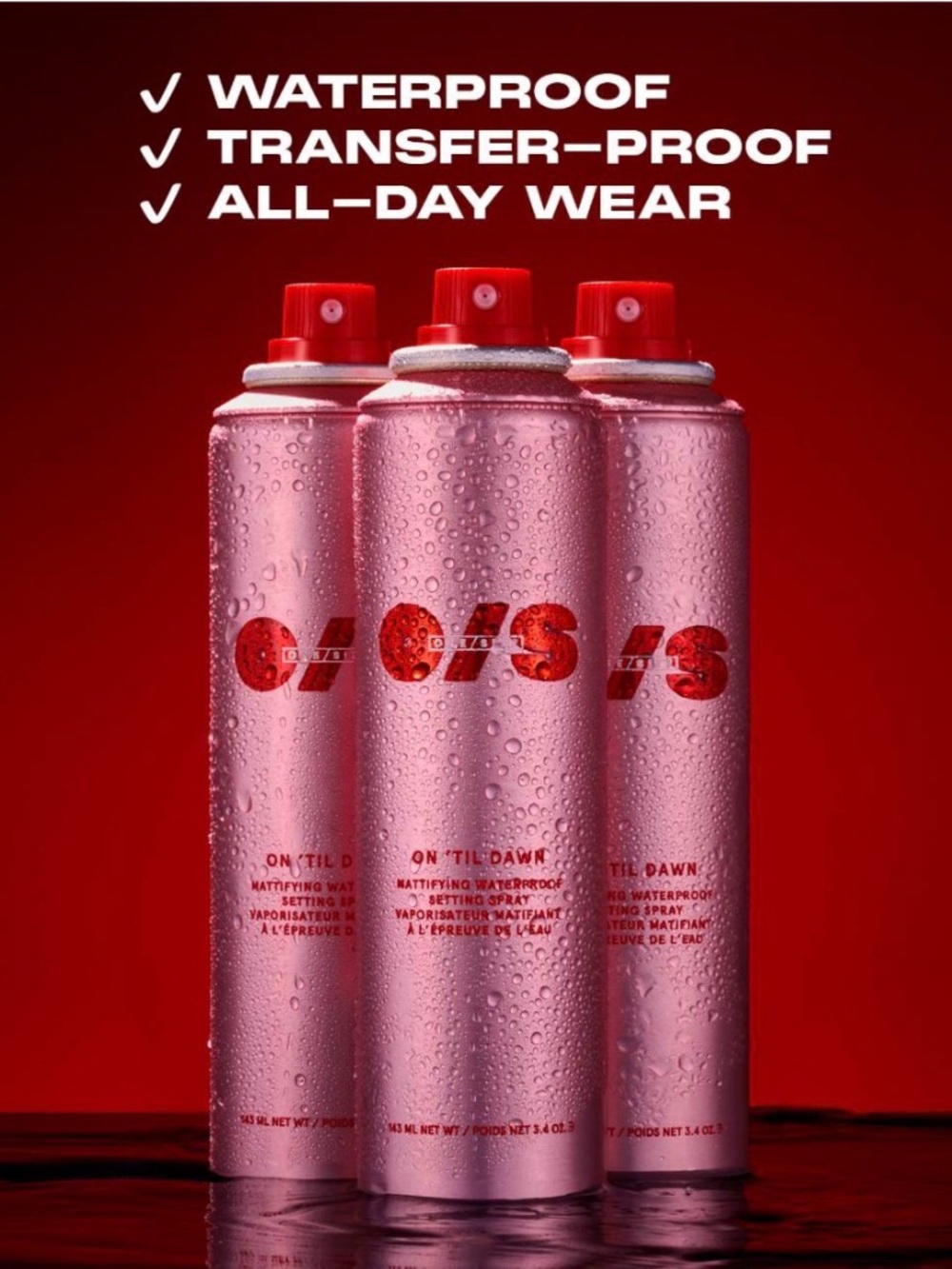 ONE/SIZE On 'Til Dawn Mattifying Waterproof Setting Spray - Pink - Picture 3 of 6
